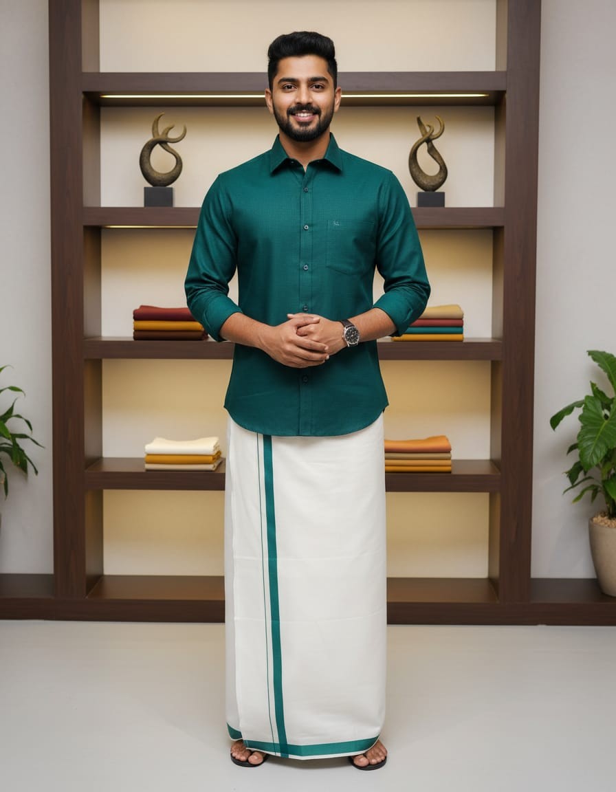 Cotton Dhoti Set